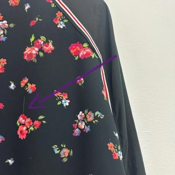 Marc Cain Floral Long Sleeve Blouse Size 8 - Picture 10 of 13